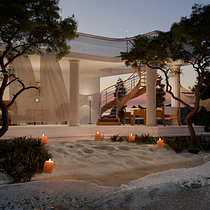 Evening Serenity – Photorealistic 3D Villa Scene Ein Projekt aus dem Bereich 3D, 3-D-Design, 3-D-Modellierung, ArchVIZ und Digitale Architektur von Abdulrahman Alzahim - 22.10.2025