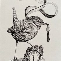 La chiave del tempo. Un progetto di Disegno, Illustrazione con inchiostro, Illustrazione naturalistica e Disegno a matita di Egidio Calabrese Violetta - 25.10.2025