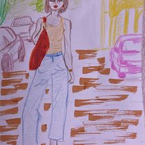 Weekend Chill Character Drawing. Design de personagens, Desenho, Ilustração tradicional, e Sketchbook projeto de Tammy Truong - 26.10.2025