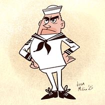 Marinero Cartoon. Projekt z dziedziny  R, sunek, Projektowanie postaci, Trad, c i jna ilustracja użytkownika Juan Millán Bruno - 27.10.2025