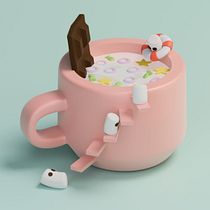Milk and cereals . 3D, pemodelan 3D, Dan desain 3D proyek oleh Maria Paula Martinez - 10.31.2025