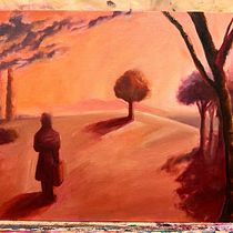 Landscape w sunset. Fine Arts, Oil Painting, and Painting project by detales91 - 10.31.2025