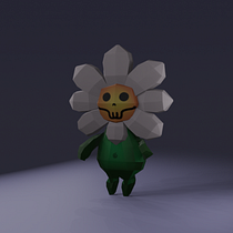 Flor LowPoly. Un proyecto de Diseño de personajes 3D, Videojuegos, 3D, Modelado 3D y Diseño de videojuegos de Noemi Alcalde Sardà - 03.11.2025