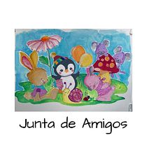 JUNTA DE AMIGOS. Un progetto di Belle arti, Illustrazione tradizionale, Illustrazione infantile, Pittura, Pittura ad acquerello e Pittura gouache di Jessica Menares - 04.11.2025