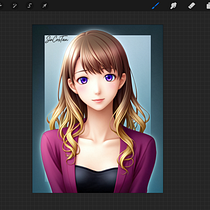 Retrato digital – Versión a color y en escala de grises. Un projet de Conception de personnages, Illustration numérique, Manga, Dessin et Intelligence Artificielle de Juan Pablo Casas Castro - 05.11.2025