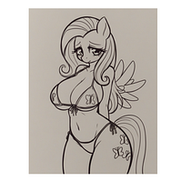 Boceto - ilustración Fluttershy por SinCosTan . Un projet de B, e dessinée, Dessin, Dessin au cra, on, Manga, Conception de personnages, Illustration traditionnelle , et Création de Contenu avec IA de Juan Pablo Casas Castro - 06.11.2025