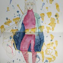 Gota dorada. Projekt z dziedziny R, sunek, Manga, Trad, c, jna ilustracja i Malowanie akwarelą użytkownika jordan_alvis2003 - 08.11.2025