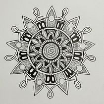 First Mandala. Desenho, Ilustração com tinta, Terapia de Arte, Meditação, e Atenção plena projeto de Shawn Limbach - 12.11.2025
