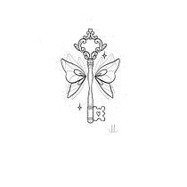 Klucz. Drawing, Traditional illustration, and Tattoo Design project by Katarzyna Świat - 11.12.2025