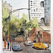 Una equina en Medellín. Watercolor Painting, Fine Arts, and Architectural Illustration project by tataacevedo - 11.15.2025