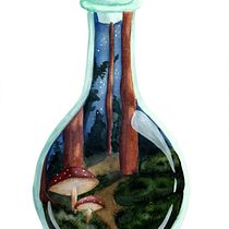 Illustration féérique à l’aquarelle . Editorial Illustration, Traditional illustration, Watercolor Painting, and Drawing project by Claire - 11.16.2025