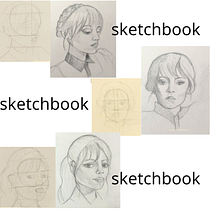 Sketchbook: Merlina. Artistic Drawing, Drawing, Portrait Drawing, Sketchbook, and Sketching project by Bea Diaz Ruggiero - 11.17.2025