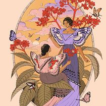 Mural. Design, Traditional illustration, Digital Illustration, and Textile Printing project by Andrea Mengual - 11.19.2025