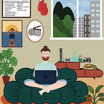 HIM AND HIS LITTLE WORD. Digital Drawing, Digital Illustration, Drawing, and Traditional illustration project by keisycardenas08 - 11.20.2025