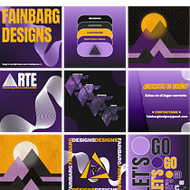 FAINBARG DESIGNS. Un progetto di Br, ing, Br, identit, Design, Design di loghi, Graphic design, Design tipografico e Tipografia di Rodrii Fainbarg - 20.11.2025
