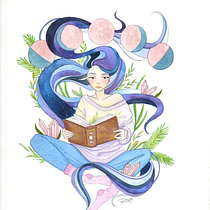 Magical Lesson. Drawing, Editorial Illustration, Traditional illustration, and Watercolor Painting project by frederikestauber - 11.21.2025