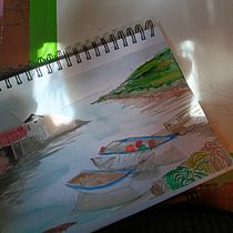 Fishing Harbor. Een project van Naturalistische illustratie, Schilderij y Aquarelschilderen van Emma Nelson - 25.11.2025