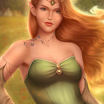 Aerin, elf. Character Design, Digital Drawing, Digital Illustration, and Digital Painting project by Mariana Jesus Soares - 11.26.2025
