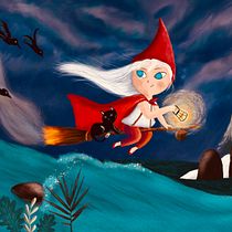 Red riding hood, the Witch. Un proyecto de Ilustración infantil, Ilustración digital, Pintura digital y Álbum ilustrado de Huda Maqtoofi - 30.11.2025