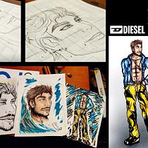 Disegual e Diesel . % Cristian Pakers tarafından hazırlanan Eskiz çizimi, Dijital Çizim, Moda Tasarımı, Geleneksel illüstras, on, Moda İllüstras, Ve onu	 projesi - 12.01.2025