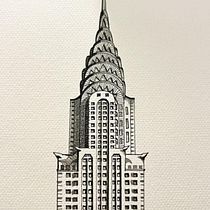 Croqui Chrysler Building . Ilustrație arhitecturală, Desen artistic, Desen și Desen în creion de Luana Vargas Matuszewski - 12.01.2025