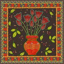 TULIPAS DE OUTONO. Traditional illustration, Pattern Design, Fashion Design, Digital Illustration, and Textile Design project by eli_fernandes - 12.01.2025
