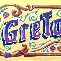 Greta - Proyecto Fileteado Porteño. Lettering, Poster Design, H, and Lettering project by Maria Laura Rodríguez Palma - 12.02.2025