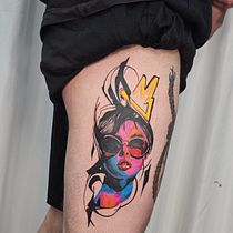 Neo-traditional. Digital Drawing, Digital Illustration, Drawing, Traditional illustration, and Tattoo Design project by Mihai Vulpe - 12.04.2025