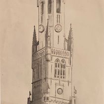 ilustración arquitectónica a lápiz: Campanario de Brujas . Ilustrație arhitecturală, Desen artistic, Desen și Desen în creion de Bea Diaz Ruggiero - 12.07.2025