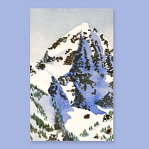 View of a Snowy Mountain Ein Projekt aus dem Bereich Traditionelle Illustration, Architektonische Illustration, Aquarellmalerei und Sketchbook von Nicolò Giorgio - 24.12.2025