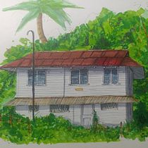 Casa Golfito. Architectural Illustration, Drawing, Ink Illustration, Sketchbook, and Sketching project by Roth Müeller - 01.01.2026