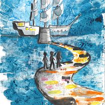 Ilustraciones Las Aventuras del Capitán Snake. Fine Arts, Painting, Traditional illustration, Drawing, Watercolor Painting, Pencil Drawing, Children's Illustration, and Narrative project by Alexia Basso - 01.01.2026