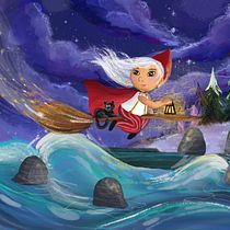 Red witch . Ilustração infantil, Ilustração digital, Pintura digital, e Álbum ilustrado projeto de rolkova_zuzi - 01.01.2026