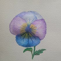 Flor pintada en acuarela . Un projet de Beaux Arts, Peinture, Illustration traditionnelle , et Aquarelle de Viviana Rojas Moreno - 01.01.2026