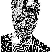 Retrato tipográfico de David Lynch. Ilustração tradicional, Ilustração digital, e Tipografia projeto de Ralf Wandschneider - 02.01.2026