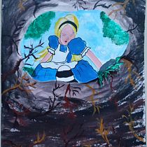 Alice into the Rabbit-hole . Arts, Crafts, Bookbinding, Drawing, Paper Craft, Sketchbook, Sketching, and Watercolor Painting project by verovelez - 01.05.2026