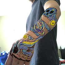 Tattoo concept art: Starry night . Animation, 2D Animation, Digital Illustration, and Animated Illustration project by Ricardo Seracorp - 01.10.2026