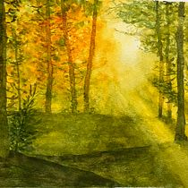 Dreamy watercolour forest Ein Projekt aus dem Bereich Malerei von Judith Park - 12.01.2026