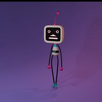 Robi 3D Modelling in Blender. Character Design, Product Design, Motion Graphics, and 3D Modeling project by Angela Schuchart - 01.13.2026