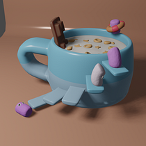 Cup Head project. 3D, 3D Modeling, and 3D Design project by Anathi Feni - 01.17.2026