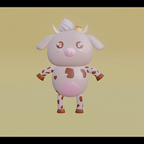 La vaca y el flan. 3D Modeling, Character Design, Digital Illustration, Traditional illustration, and Manga project by Carlos Esteban Fernández - 01.19.2026