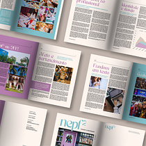 Revista NEPF². Br, ing, Identit, Color Theor, Design, Design Management, Digital Design, Editorial Design, Graphic Design, Logo Design, T, pograph, T, pograph, and Design project by Letícia Pimenta - 01.19.2026