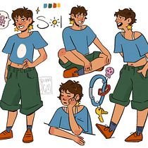 Sol - Character Sheet . Artistic Drawing, Character Design, Drawing, Narrative, Sketching, Stor, board, Stor, telling, and Digital Illustration project by Diana Garcia Madero - 01.24.2026
