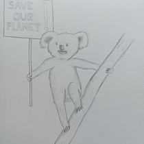 Koala reivindicativo Ein Projekt aus dem Bereich Design von Figuren, Kinderillustration, Zeichnung und Bleistiftzeichnung von maiteurrestilla - 25.01.2026