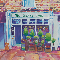 English store Ein Projekt aus dem Bereich Malerei, Skizzenentwurf, Architektonische Illustration und Gouachemalerei von joanacdl04 - 27.01.2026