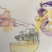 Punk Perezoso. Fine Arts, Traditional illustration, Children's Illustration, Painting, Watercolor Painting, and Gouache Painting project by mwwinkler214 - 02.02.2026