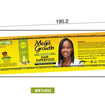 Mega Growth Hair Food Launch. Un proyecto de Br, ing e Identidad, Consultoría creativa, Packaging y Publicidad de samsonadewole77 - 03.02.2026