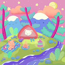 Enjoy the crackling fire. Character Design, Digital Illustration, and Manga project by domi_6 - 02.03.2026