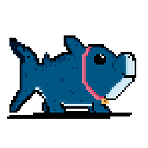 Jeff The Land Shark. Character Design, Video Games, Pixel Art, and Game Design project by Henry Rodríguez - 02.03.2026