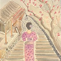A girl in tokyo. Projekt z dziedziny  R, sunek, Trad, c, jna ilustracja i Malowanie akwarelą użytkownika alenoc - 05.02.2026